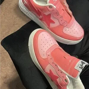 Bape Pink Sneakers Vibrant Design BAPE STA #4 MENS – us.bape.com main image 4